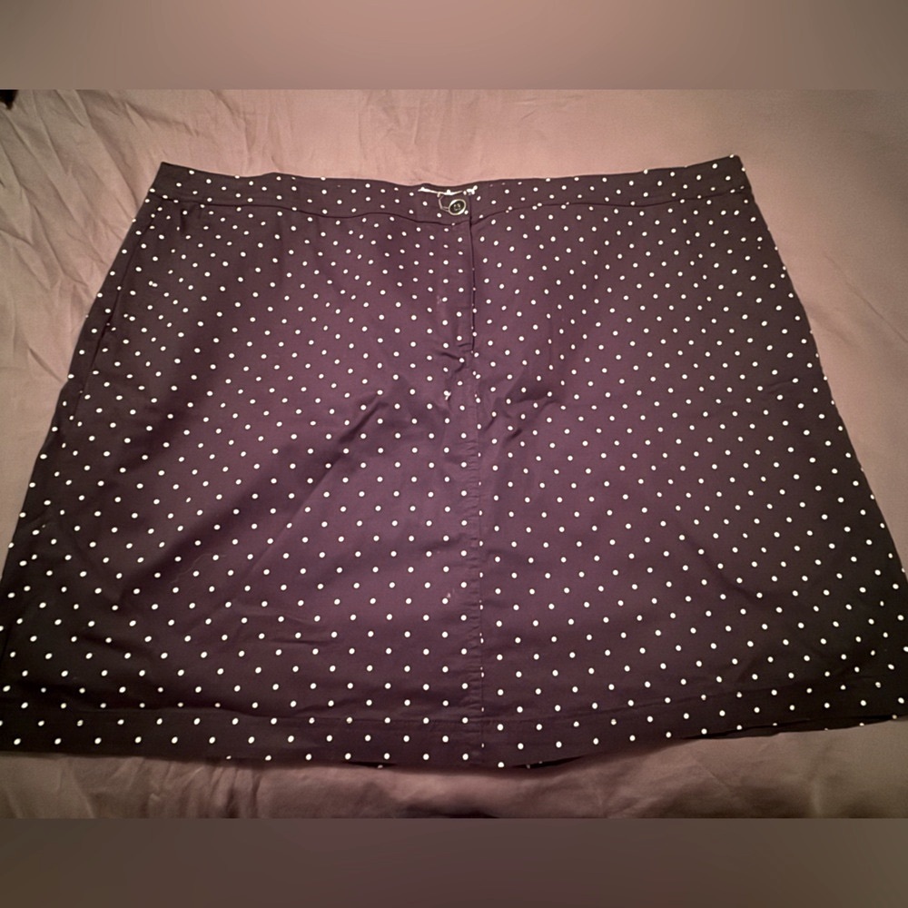 Karen Scott Black and White Polka Dot Skort 24W